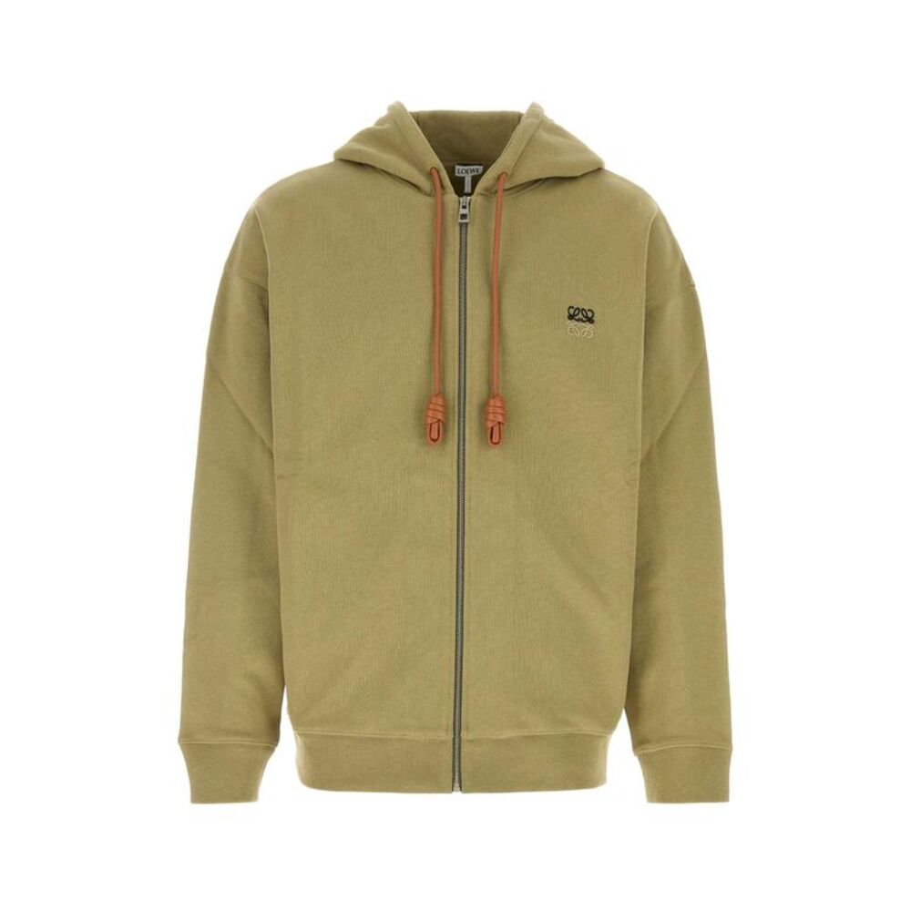Loewe Men Sage Green Cotton Sweatshirt